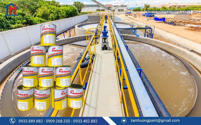 Sơn Epoxy Rainbow 1017 bảo vệ các bề mặt tiếp xúc trực tiếp với nước hiệu quả