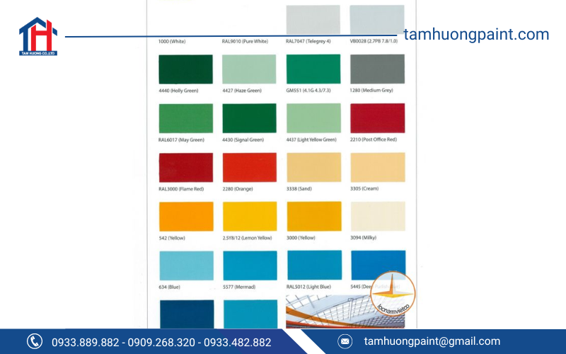 Bảng màu sơn dầu Alkyd KCC LT313