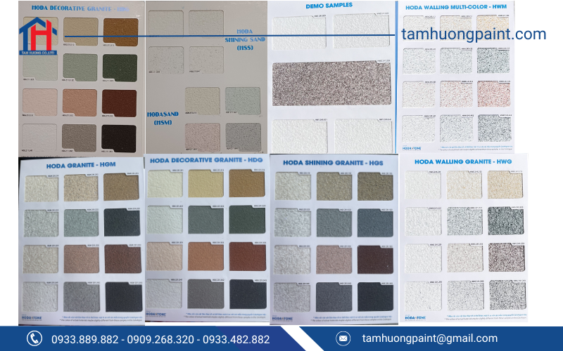 Bảng màu sơn giả đá Hoà Bình
