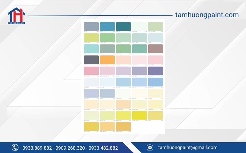 Bảng màu sơn ngoại thất Rainbow