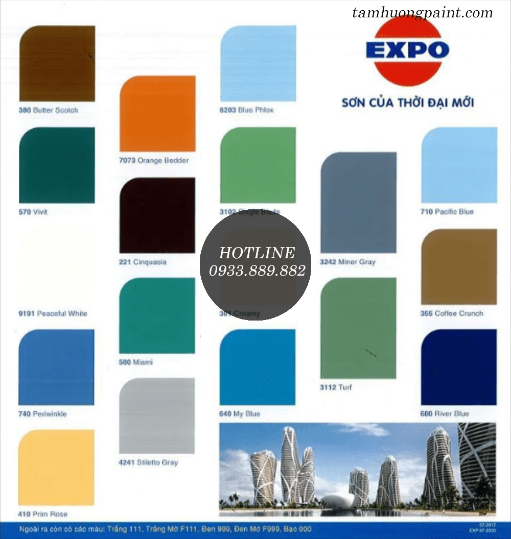 Bảng màu sơn dầu Expo