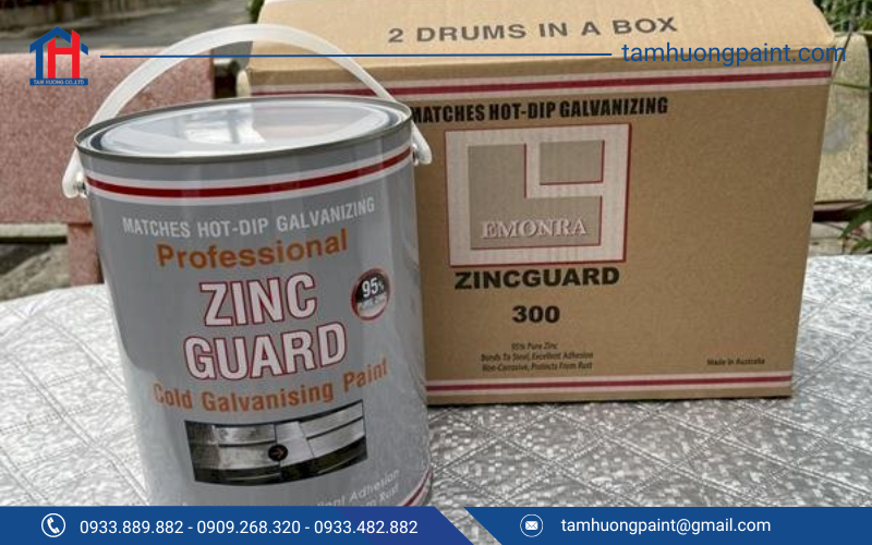 Đại lý Sơn Tâm Hương phân phối Sơn mạ kẽm lạnh ZG300 giá rẻ