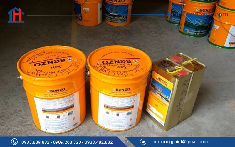 Giới thiệu về dòng Sơn phủ sắt mạ kẽm 2 Thành phần Benzo
