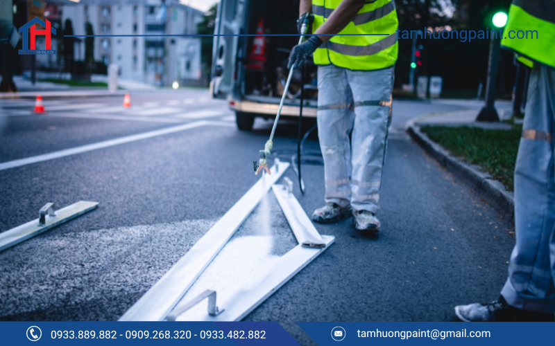 Hướng dẫn các bước thi công sơn kẻ vạch Nippon chi tiết