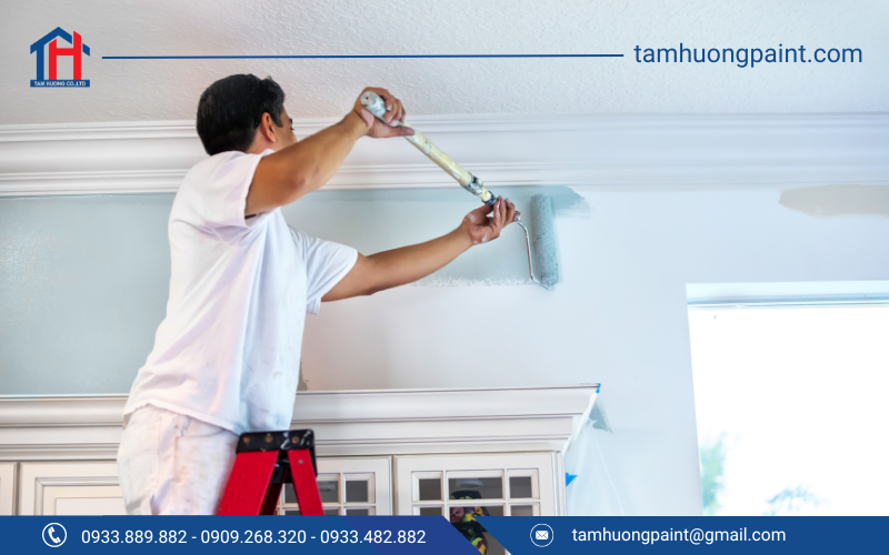 Sơn dầu Tilac được ứng dụng cho các bề mặt tường, trần nhà