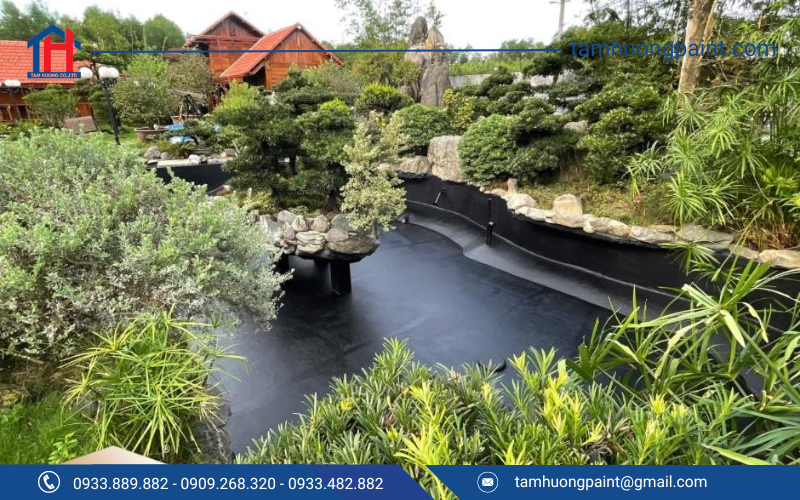 Tại sao phải chọn sơn màu đen cho hồ cá Koi?