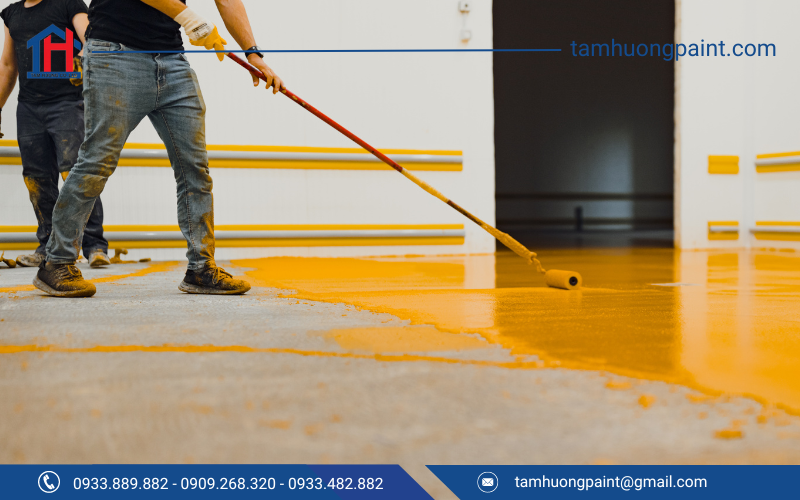 Tâm Hương Paint - Đơn vị thi công sơn sàn nhà xưởng tại quận Tân Phú