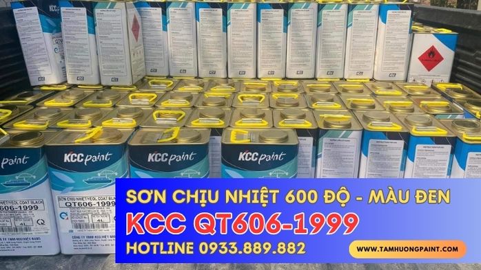 đại lý sơn chịu nhiệt màu đen KCC QT606-1999