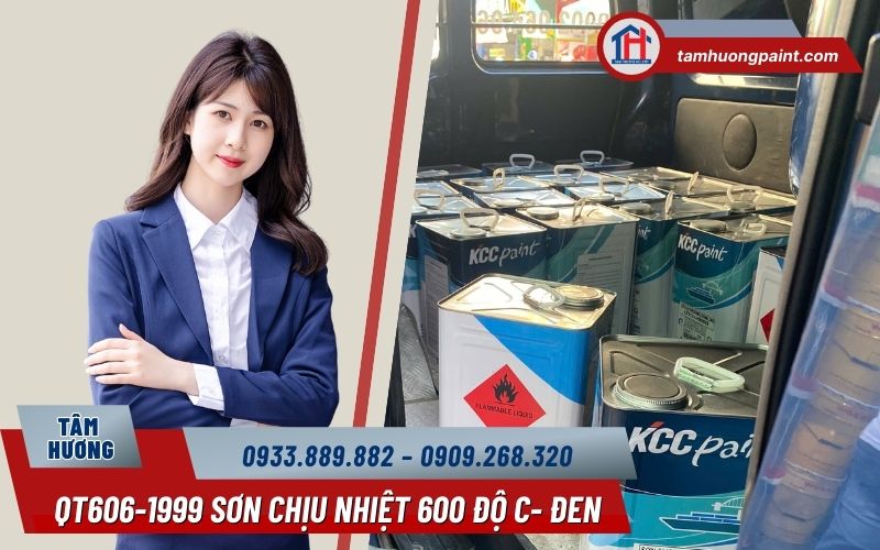 Công ty sơn Tâm Hương – Cung cấp sơn chịu nhiệt KCC QT606 màu đen uy tín