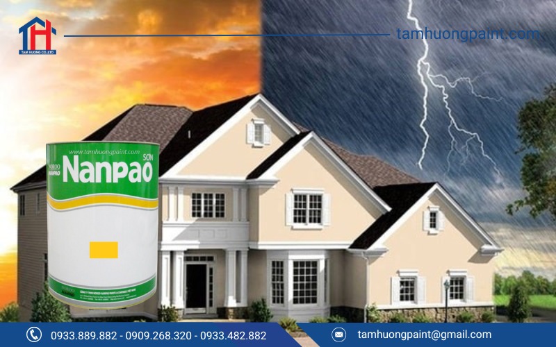 Sơn chống thấm Nanpao bảo vệ công trình khỏi ẩm ướt