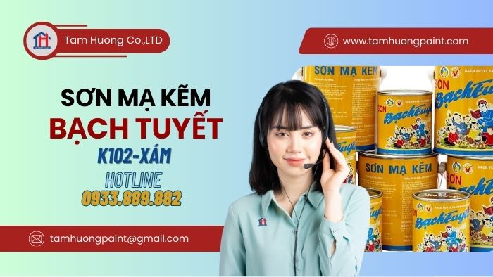 GIÁ Sơn mạ kẽm Bạch Tuyết K102