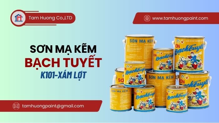Thông tin Sơn mạ kẽm Bạch Tuyết K101 màu xám lợt
