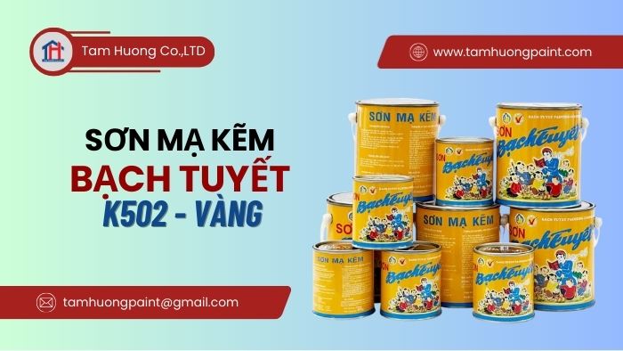 Sơn Mạ Kẽm Bạch Tuyết K502 Màu Vàng – Tâm Hương