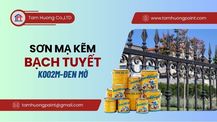 thi công sơn mạ kẽm đen mờ Bạch Tuyết