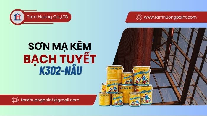 Sơn mạ kẽm Bạch Tuyết K302 màu nâu