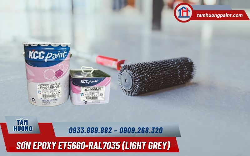 thi công sơn KCC ET5660-RAL7035
