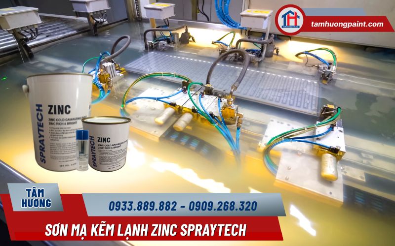 Thi công sơn mạ kẽm lạnh Zinc Spraytech