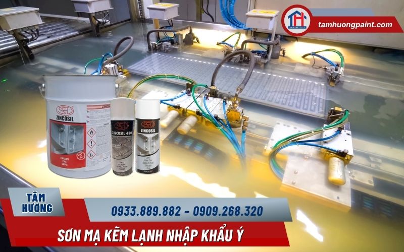 Thi công sơn mạ kẽm lạnh nhập khẩu Ý