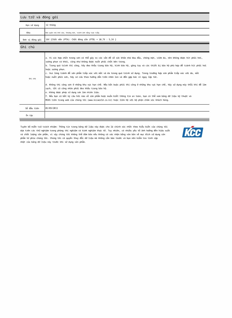 Thông số kỹ thuật ET5660 KCC 2