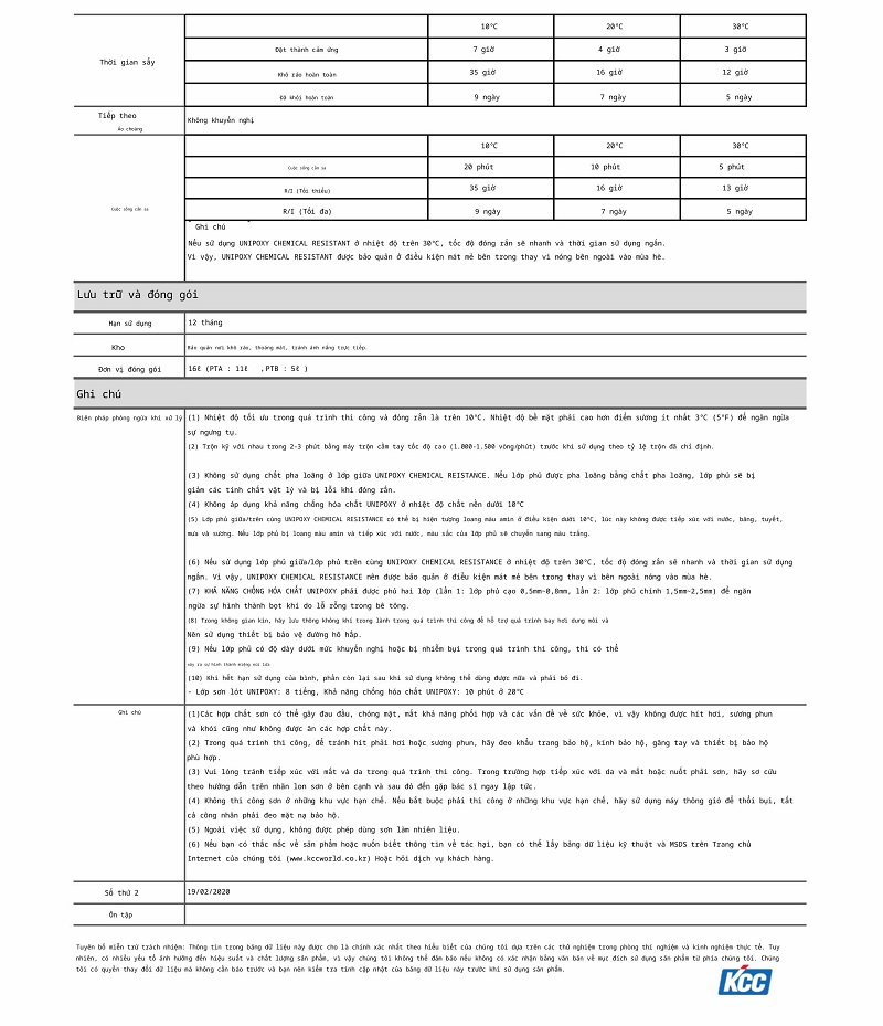 Thông số kỹ thuật ET5500 KCC 1
