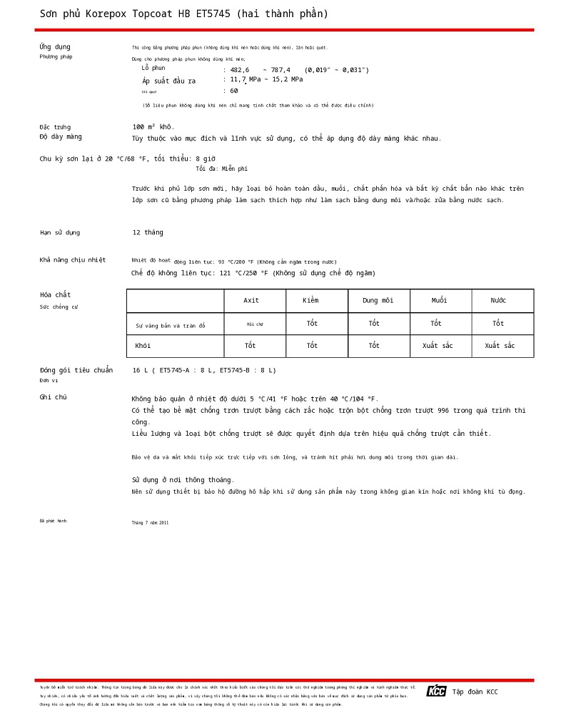 Thông số kỹ thuật ET5745 KCC (TDS ET5745) 002