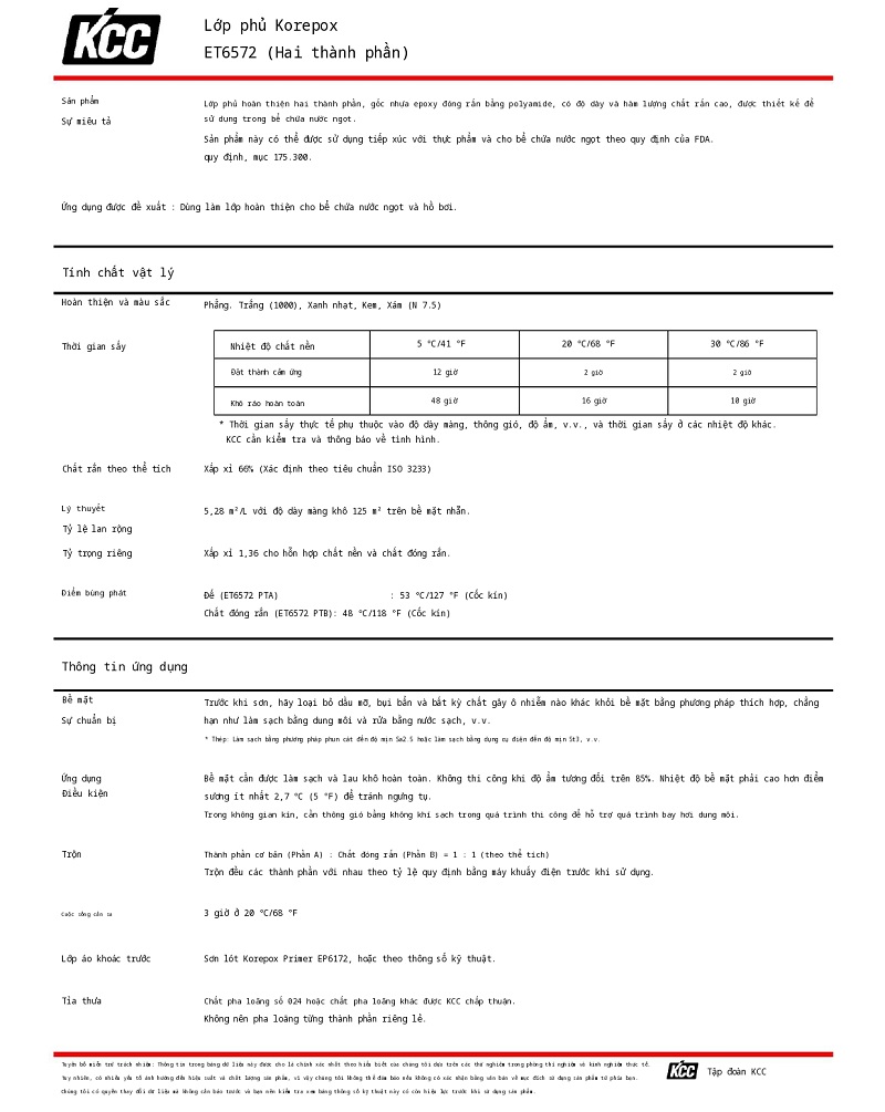 Thông số kỹ thuật ET6572 KCC (TDS ET6572) 001