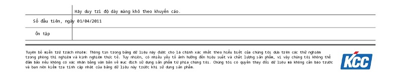 Thông số kỹ thuật Yeolcoat QT604 KCC | TDS QT604 KCC 002