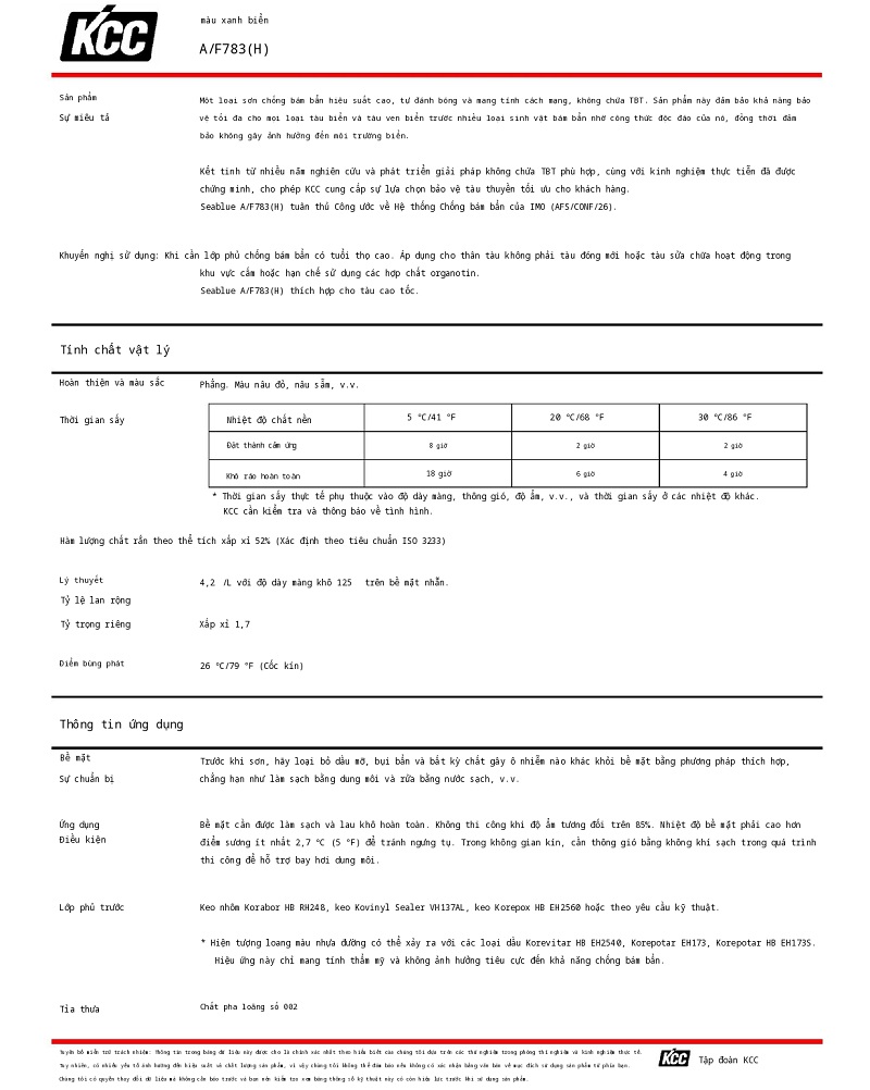 Thông số kỹ thuật AF783H KCC (TDS AF783H) 001