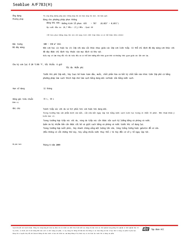 Thông số kỹ thuật AF783H KCC (TDS AF783H) 002