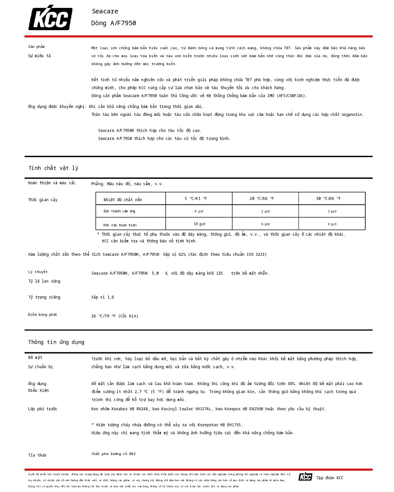 Thông số kỹ thuật A/F7950 KCC (TDS A/F7950) 001