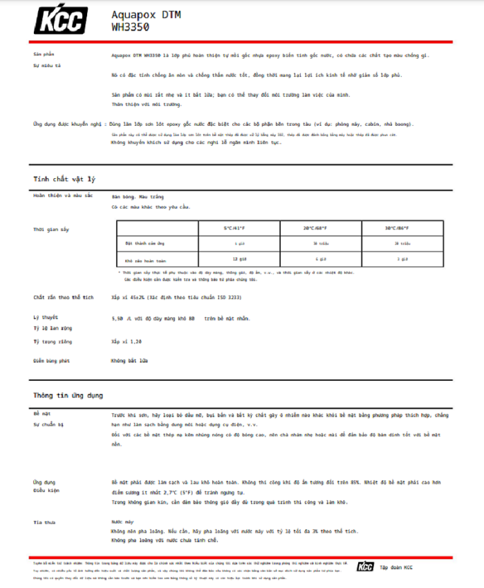 Thông số kỹ thuật WH3350 KCC 001
