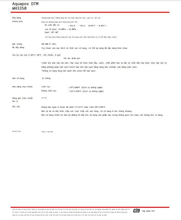 Thông số kỹ thuật WH3350 KCC 002