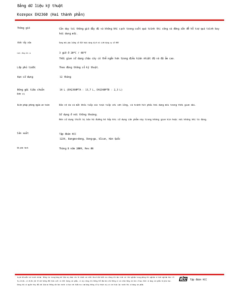 Thông số kỹ thuật EH2360 KCC (TDS EH2360) 003