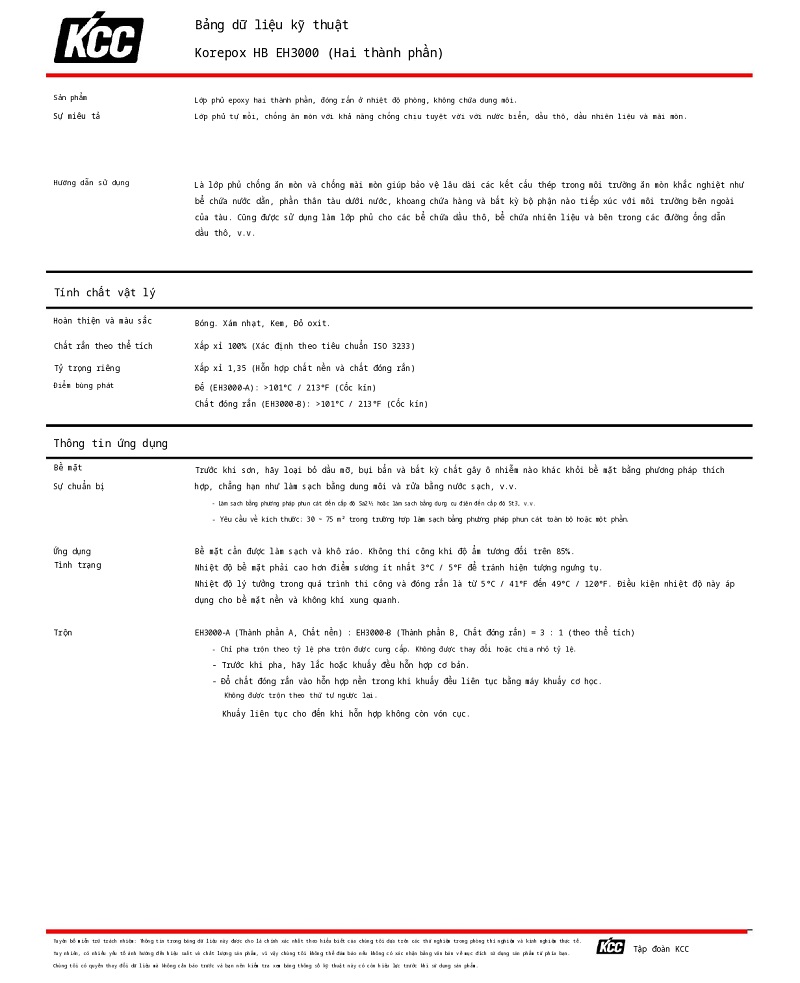 Thông số kỹ thuật EH3000 KCC (TDS EH3000) 001