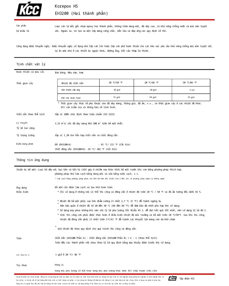 Thông số kỹ thuật EH3200 KCC (TDS EH3200) 001