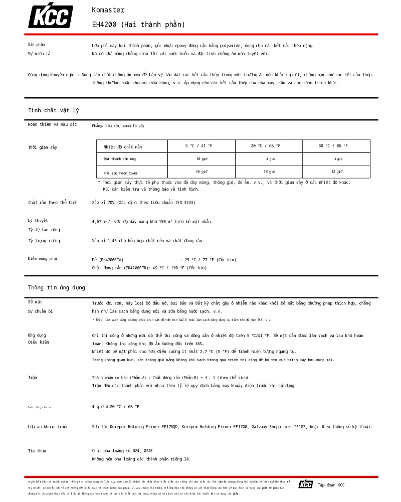 Thông số kỹ thuật EH4200 KCC (TDS EH4200) 001