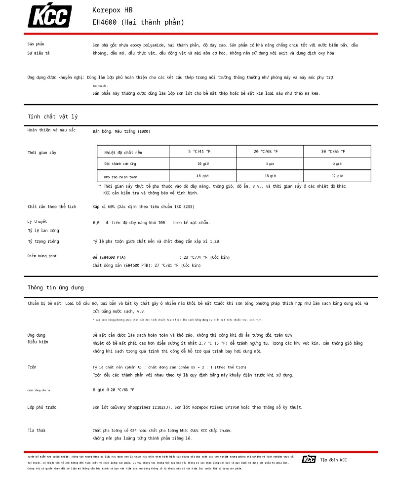 Thông số kỹ thuật EH4600 KCC (TDS EH4600) 001