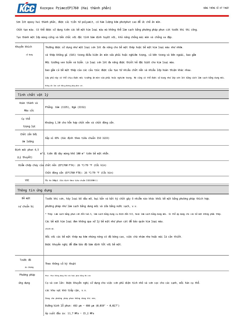 Thông số kỹ thuật EP1760 KCC (TDS EP1760) 001