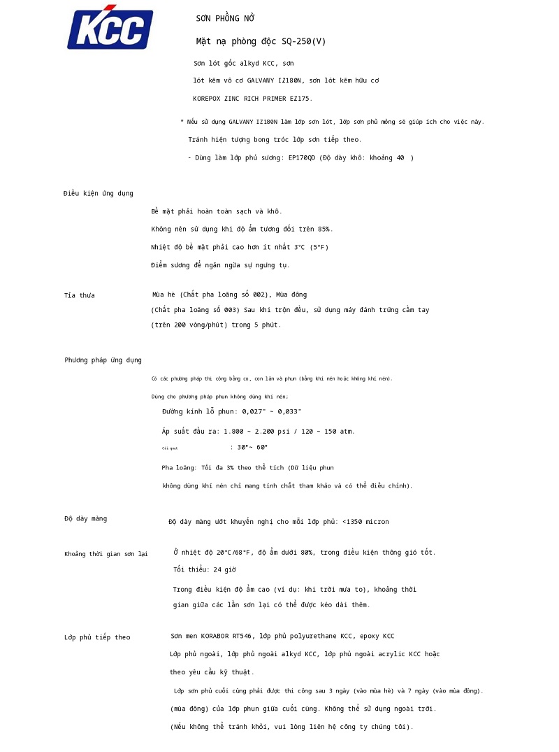 Thông số kỹ thuật FIREMASK SQ-250V (TDS SQ-250V) 002