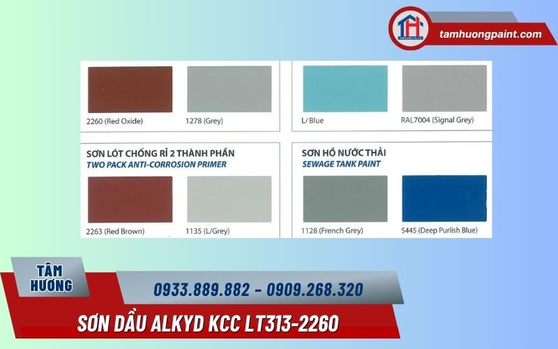 Thông số kỹ thuật sơn dầu màu nâu đỏ KCC LT313-2260