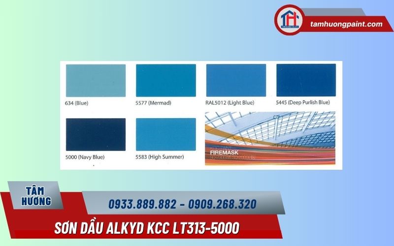 Ưu điểm vượt trội của Sơn dầu Alkyd KCC LT313-5000 màu Navy Blue