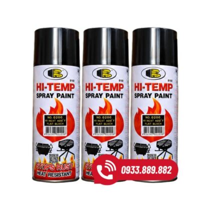 Sơn chịu nhiệt Hi Temp 400F Bosny 400ml chính hãng