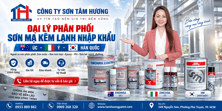 Banner top sơn mạ kẽm lạnh nhập khẩu sơn tâm hương